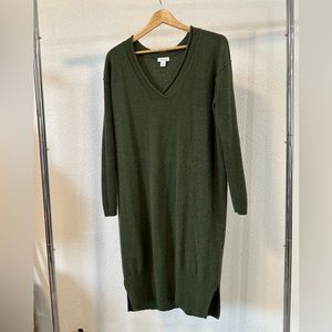 Green Sundance Cashmere Sweaterdress